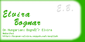 elvira bognar business card